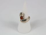 sterling silver ring with carnel stone in the middle