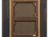 an old picture frame with a wooden frame and a brown background