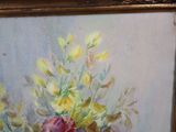 a picture of a painting of flowers in a vase