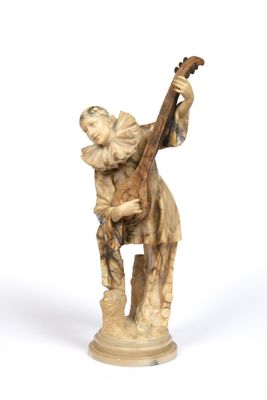 an image of a statue of a man playing a musical instrument