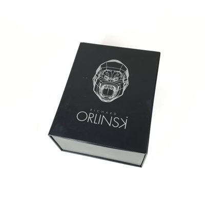 an image of a black box with a drawing of a man ' s face on it