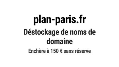 Nom de domaine plan-paris.fr. Catégorie: Tourisme et voyage.