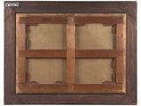 an image of a picture of a wooden frame with a picture in it