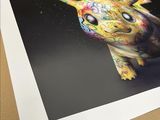 a picture of a picture of a dog on a table