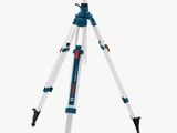 a tripod with a blue and white tripod on a white background