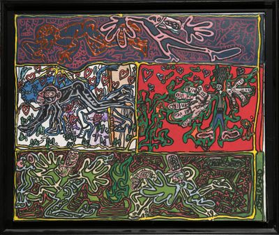 une image représentant une photo d'un tableau aux nombreuses couleurs différentes