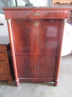 227.56 - Secretaire EN Placage D'Acajou DE Style Empire Ouvr…