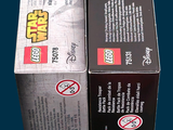 two boxes of legos that are sitting on a table