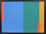 an image of a painting on a wall with a black frame