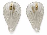 paire d'appliques murales en verre de Murano en forme de coquille Saint-Jacques
