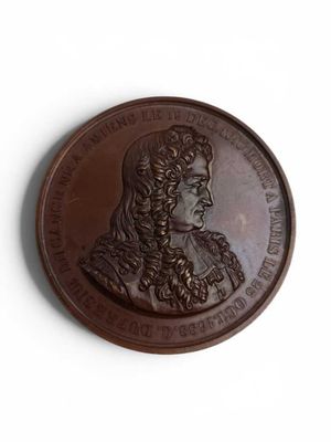 Médaille en cuivre C.Dufresne du Cange né à Amiens, statue d…