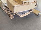 a box on a pallet in a warehouse