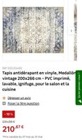 Tapis vinyle 200x266cm antidérapant neuf (photo 4)