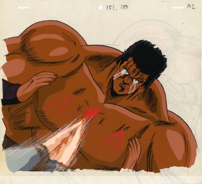 une image représentant le dessin d'un homme au physique imposant