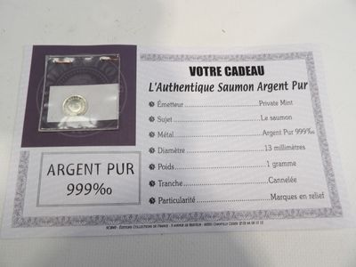 Authentique saumon, argent pur.