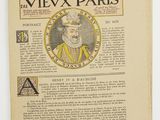 un vieux livre sur lequel figure l'image d'un homme portant une couronne