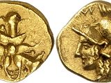 une pièce d'or portant l'image d'un homme