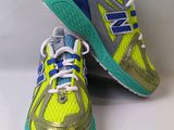 two new balance shoes are shown on a white surface
