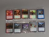 a lot of cards in the bag on the table