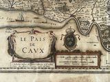 an old map of the country of cavax on display