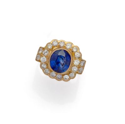 a sapphire and diamond ring