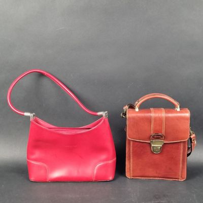 pair of vintage leather handbags