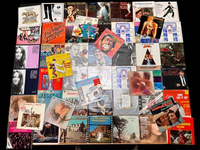 Lot d'environ 64 disques vinyles 33 tours de JAZZ, POP ROCK …