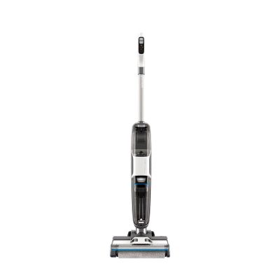 a close up of a black and silver vacuum cleaner on a white background
