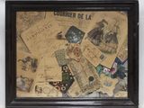 une photo d'une photo d'un collage de vieilles cartes postales