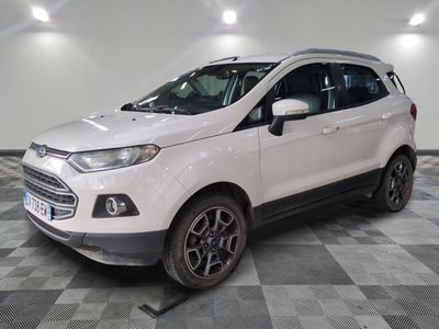 the white ford eco - pace is parked in a large room