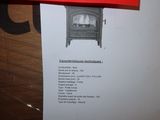 a box with a picture of a fire place on it