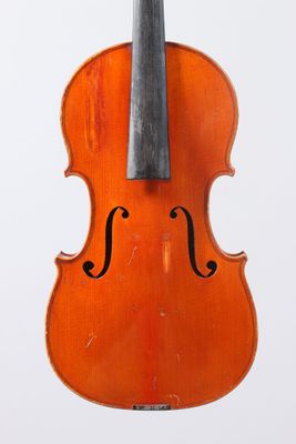 an old violin with a bow on a white background