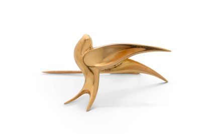 broche « oiseau de paradis » plaquée or