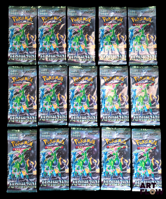 several packs of pokemon trading cards on a black background
