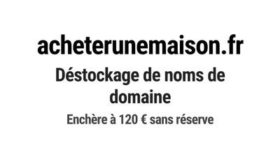 Nom de domaine acheterunemaison.