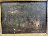 une image d'une image d'une peinture d'un bateau dans l'eau
