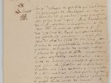 une lettre manuscrite rédigée par un homme sur une feuille de papier