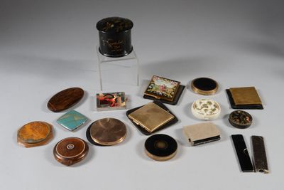 several different types of jewelry are displayed on a white surface