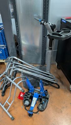 a lot of tools that are sitting on the floor