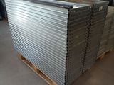a pallet full of aluminum sheets on a pallet
