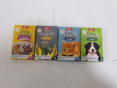 Lot de 4 Jeux de défis sur différent thème (les animaux rigo…
