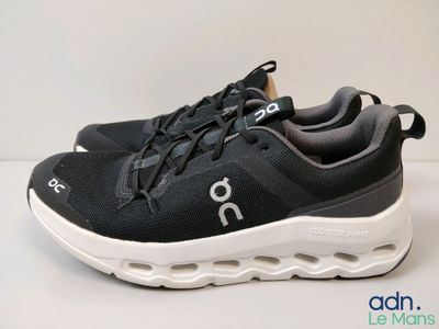 on running shoes on a white table with a white background