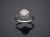 a diamond single - stone ring, by van cleef
