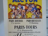 une affiche pour le Tour de France représentant un groupe de personnes à vélo