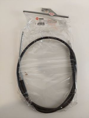 a close up of a black and white cable on a white surface