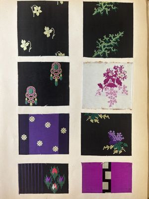 an old book with a bunch of different designs on it