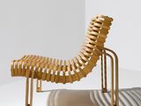 an image of a wooden chair sitting on top of a white floor