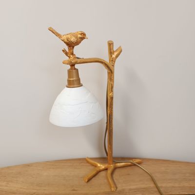 CREATION GALANT Lampe à poser "naturalis" en métal doré (bro…