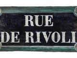 a sign that says rue de rivoli on it