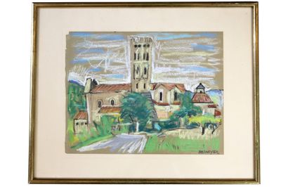 François DESNOYER (1894-1972) Vue de l'église - Photo 1